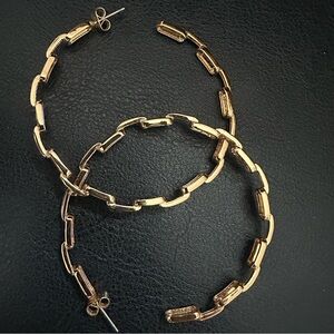 Gold Geometric Hoop Earrings